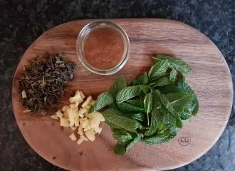 PCOS tea ginerg cinnamon mint green tea