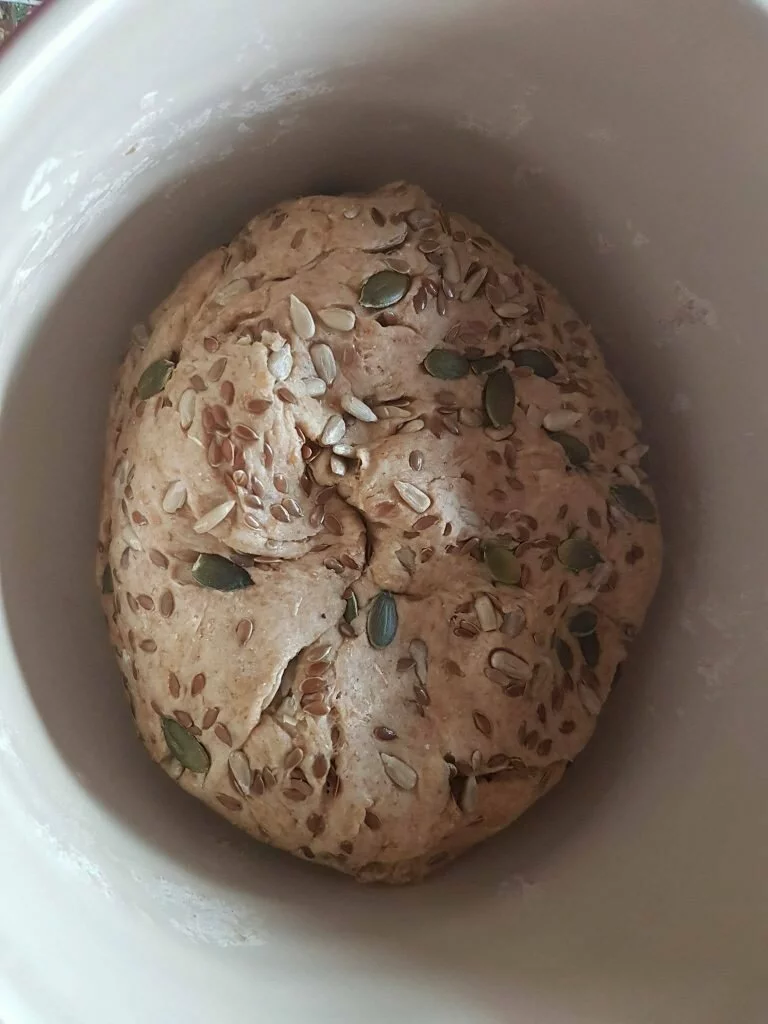 spelt flour bread with seeds