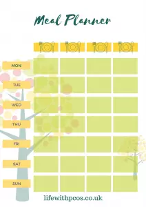 meal planner pcos